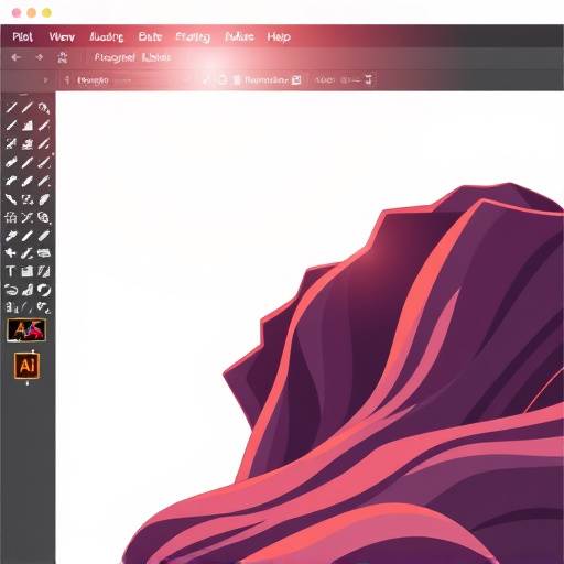 L'interface du logiciel Adobe Illustrator montrant une illustration vectorielle en cours de création.